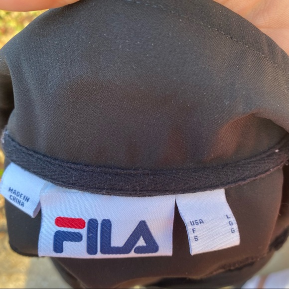 Mens Fila Black Light Weight Athletic Full Zip Jacket Size L - Picture 3 of 4